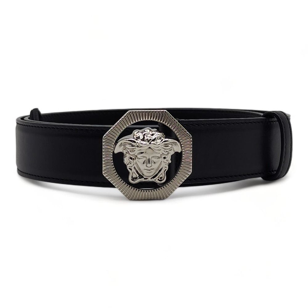 Versace Medusa Black Leather Belt 100/40 NWT $650